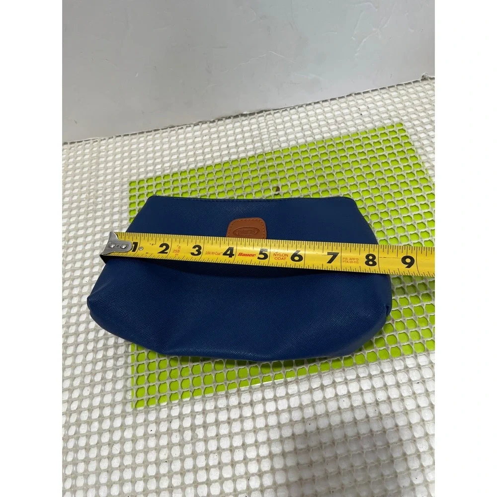 Bric's Airlines Navy‎ Blue Saffiano Toiletry Pouch Amenity Bag EUC